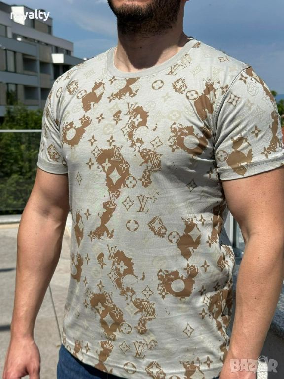 Louis Vuitton Мъжки Памучни Тениски Два Цвята , снимка 1