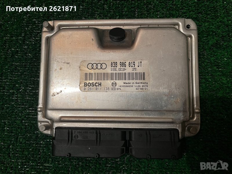 ЕКУ КОМПЮТЪР ЗАПАЛВАНЕ AUDI A4 1.9 TDI 130 КОНСКИ СИЛИ 038906019JT, снимка 1