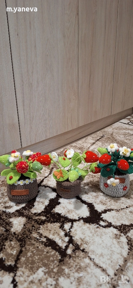 ръчно плетени цветя, снимка 1