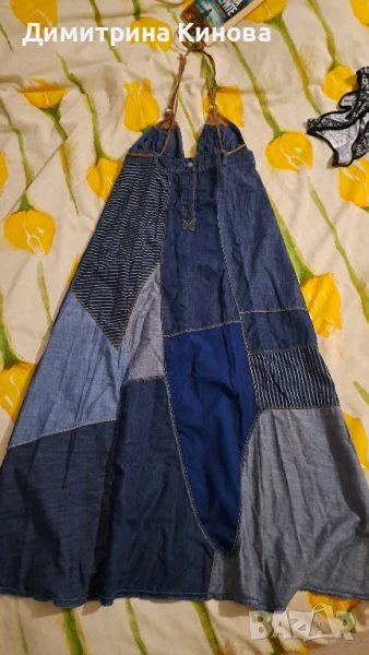 Replay - Дълга рокля ,деним ,пъчуърк ,, снимка 1