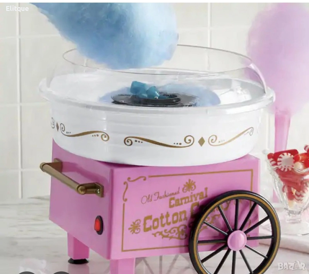 Оригинален коледен подарък – Ретро домашна машина за захарен памук 🍭🎄, снимка 1