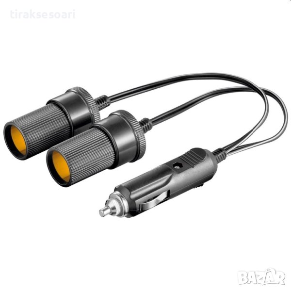 20 см Разклонител за запалка за кола 12V MKTECH, 0.2m, 2.5 A, Черен, снимка 1