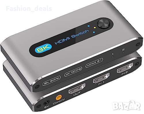 Нов 8K 2 в 1 HDMI превключвател Ръчен селектор за  PS5, PS4, Nintendo Switch, снимка 1