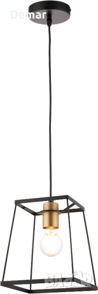 Декоративна висяща висяща таванна лампа с абажур в метална кутия, снимка 1