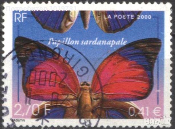 Клеймована марка Фауна Пеперуда 2000 от Франция, снимка 1