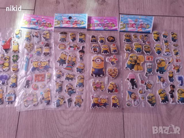  3D Minions Миньон Миньони Миньоните лист самозалепващи лепенки ръчна изработка декорация и др., снимка 2 - Други - 41376362