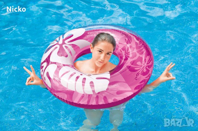 Детски голям надуваем пояс INTEX Clear Color, снимка 4 - Надуваеми играчки - 40273265