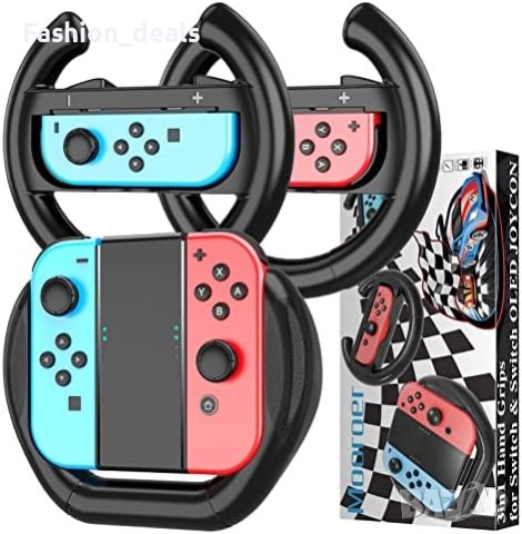 Нов Комлект Mooroer състезателен волан съвместим с Nintendo Switch/Switch OLED Joy/Деца Игра