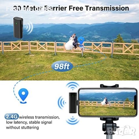 Нови 2 бр. Bluetooth Безжични микрофони с калъф за зареждане, снимка 6 - Микрофони - 41619008