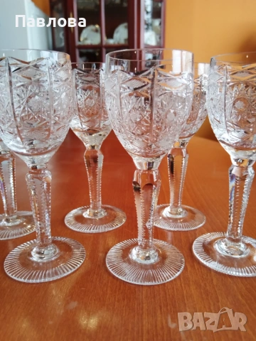 Кристални чаши , снимка 3 - Чаши - 53159512