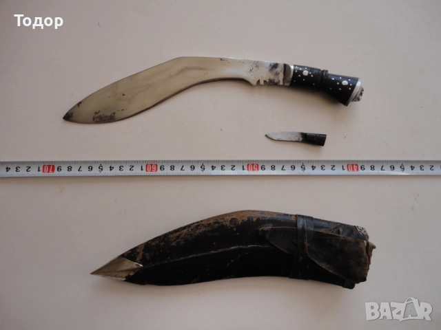 Стар нож кукри , снимка 2 - Ножове - 52670271