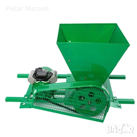 Електрическа гроздомелачка 750W – издръжливи ролки, стоманена вана, 450кг/час, снимка 4 - Други - 51793141