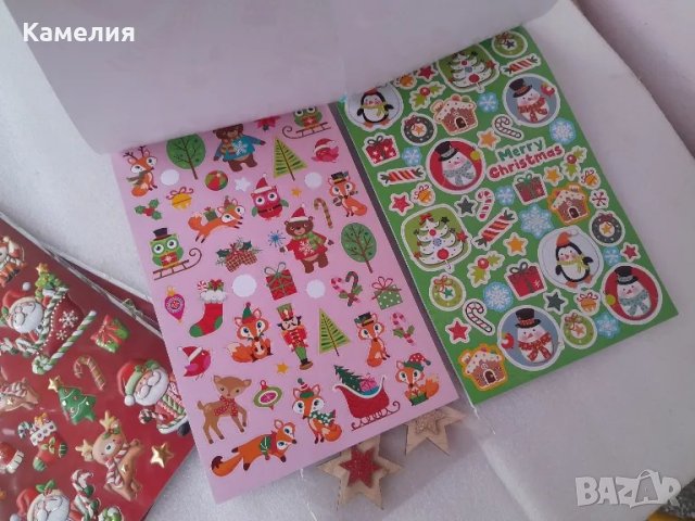 Коледни стикери + звезди, снимка 2 - Други - 47824158