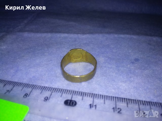 СТАРИНЕН БРОНЗОВ ОРНАМЕНТИРАН РЕТРО ПРЪСТЕН КЛАСИЧЕСКИ МОДЕЛ МАЙСТОРСКА РЪЧНА ИЗРАБОТКА 36601, снимка 6 - Антикварни и старинни предмети - 39722676