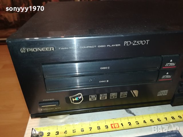 PIONEER PD-Z570T TWIN-TRAY CD MADE IN JAPAN-LNV OPTICAL OUT 1007231948, снимка 3 - Ресийвъри, усилватели, смесителни пултове - 41509911