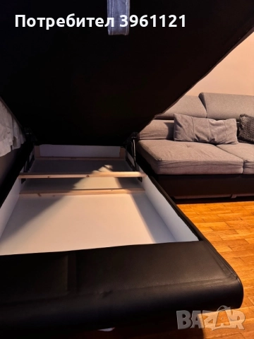 ъглов разтегателен диван с ракла, снимка 2 - Дивани и мека мебел - 52616487
