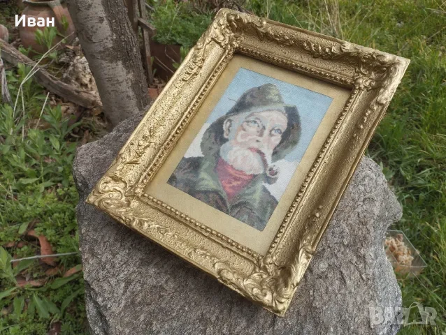 Ръчно изработен гоблен Хемингуей , снимка 2 - Гоблени - 49638854