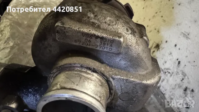 Турбо компресор за Toyota Avensis - 06381A / 17201-27010, снимка 2 - Части - 50112120