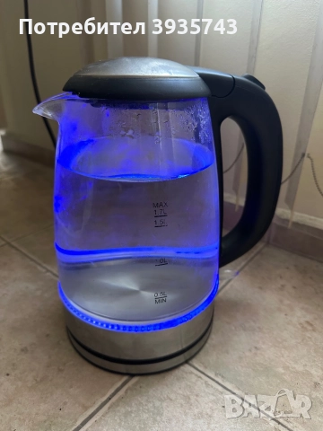 Стъклена кана електрическа, снимка 2 - Кани - 52520578