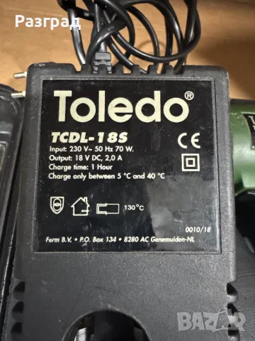 Акумулаторен винтоверт  Toledo TCD-18S  18V, снимка 4 - Винтоверти - 47714057