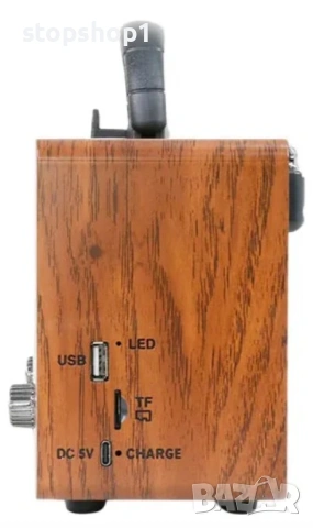 Винтидж радио с Bluetooth, FM, Am, SW Ktf-2018 Кафяво USB, снимка 3 - Bluetooth тонколони - 53647741