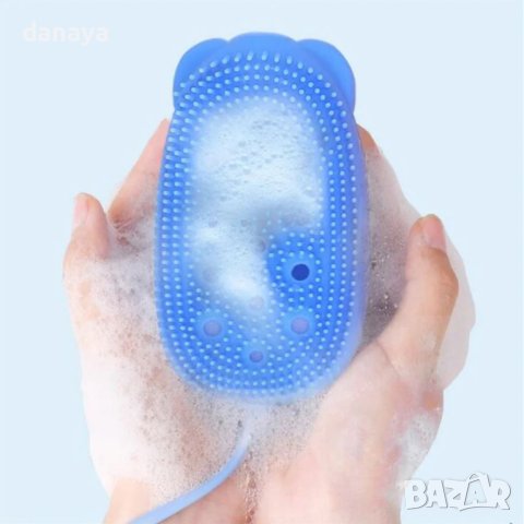 4534 Силиконова гъба за баня Мишле, снимка 3 - Мопове, кофи, четки и метли - 44491400