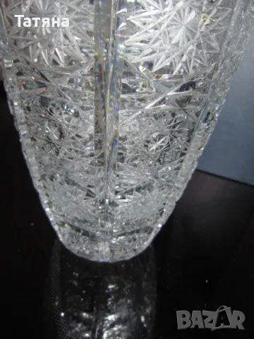 Бохемия кристален поднос;купа;ваза ; чиния  и пепелник от една серия, снимка 9 - Чинии - 49701871