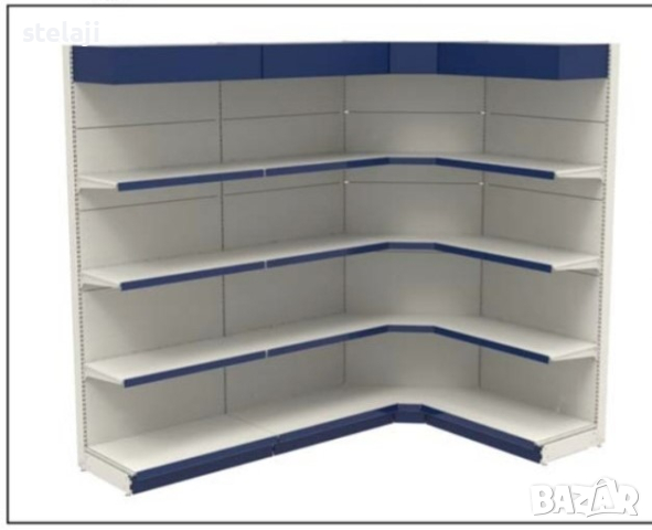 Крайстенни стелажи с ъгъл (ъглов стелаж), метални стелажи, оборудване, снимка 6 - Стелажи и щандове - 44598084