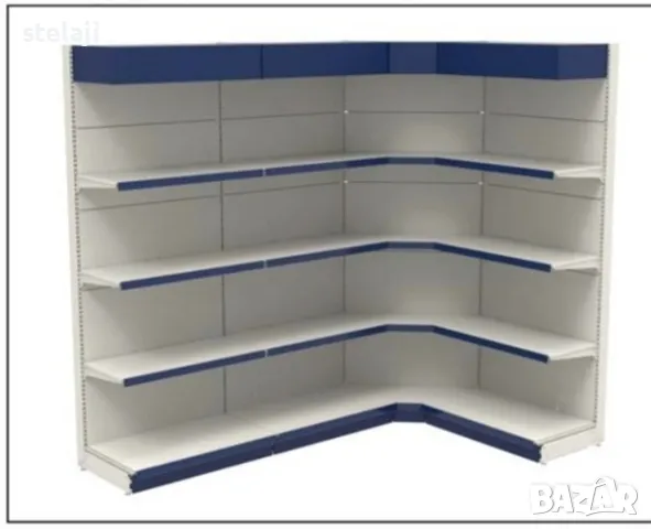 Крайстенни стелажи с ъгъл (ъглов стелаж), метални стелажи, оборудване, снимка 7 - Стелажи и щандове - 49451038