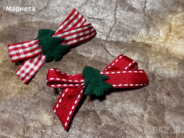 Коледни фиби Аксесоари за коса ръчна изработка фиба с елен, снимка 3 - Аксесоари за коса - 52797371