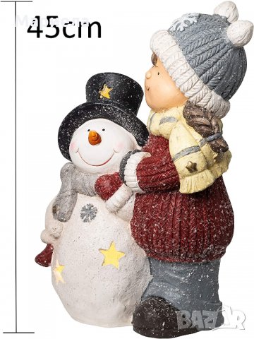 декоративна LED фигурка с дистанционно управление снежен човек, снимка 3 - Статуетки - 35967735