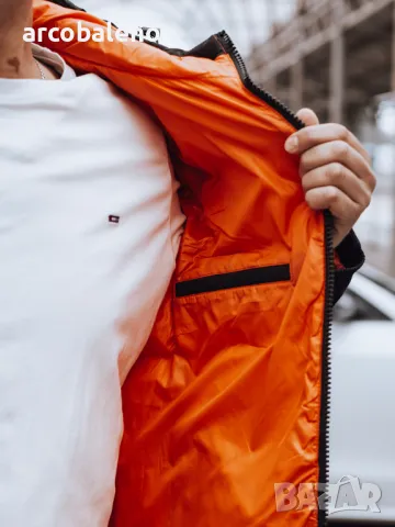 Мъжко зимно ватирано яке с качулка, 4цвята , снимка 4 - Якета - 47969587