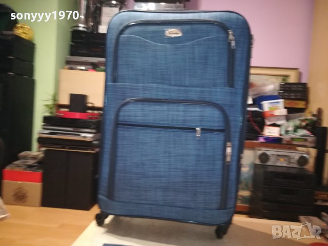 КУФАР 76Х47Х25СМ RED & BLUE DENIM-ЧЕРВЕН ИЛИ СИН 2008231717, снимка 7 - Куфари - 41912526