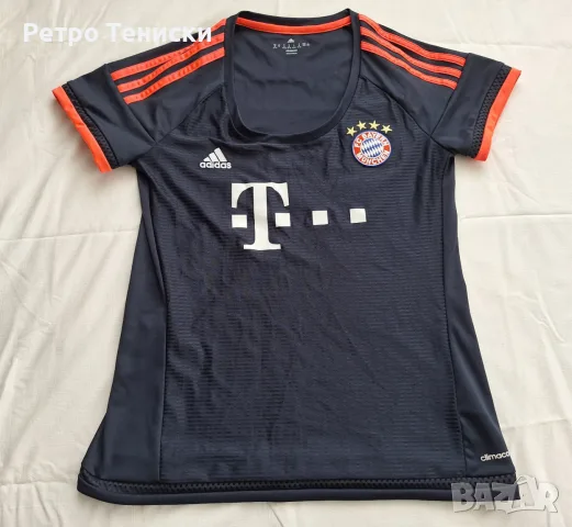 Тениска Bayern Munich (Xabi Alonso #14) adidas — Жени размер M Синьо (сезон 2015)