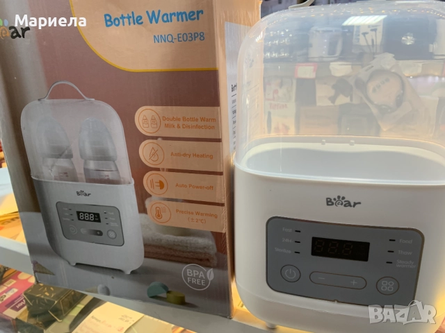 Нагревател за бебешки бутилки Bear 6 в 1, със стерилизатор на пара, снимка 2 - Други стоки за дома - 52233932