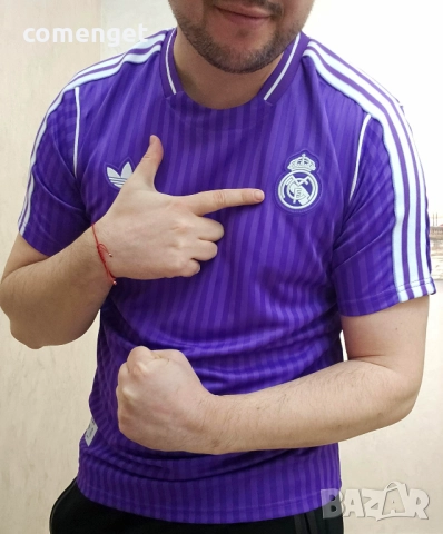 МОДЕЛ 2025! REAL MADRID ICON фланелки от серията ADIDAS ORIGINALS / Адидас с ретро дизайн., снимка 3 - Тениски - 52827527