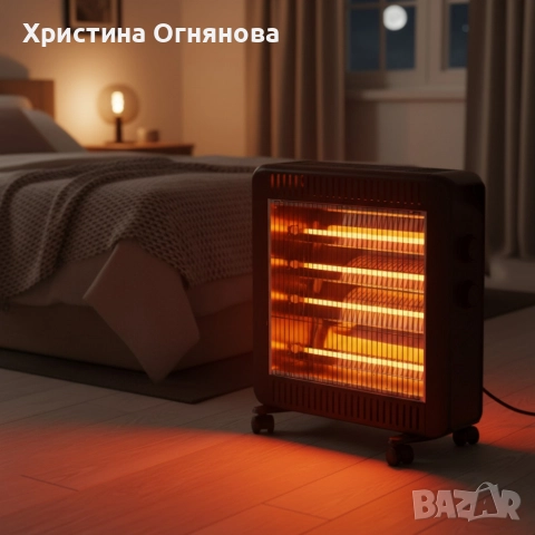 Кварцова печка 2200W с 4 тръби – бързо отопление и нисък разход