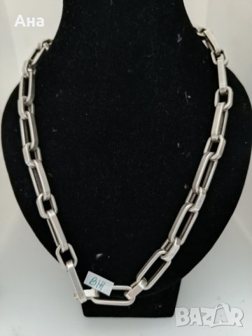 Масивен сребърен синджир маркиран Буква ВЖ, снимка 1