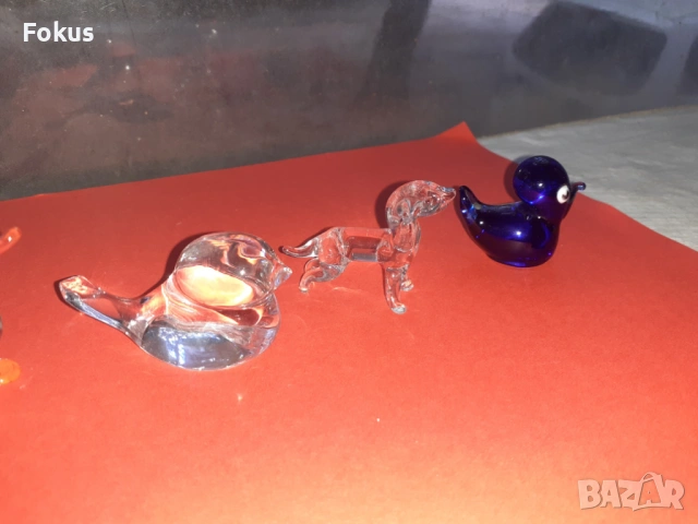 Лот страшно красиви фигури миниатюри Мурано Murano, снимка 4 - Антикварни и старинни предмети - 53422439