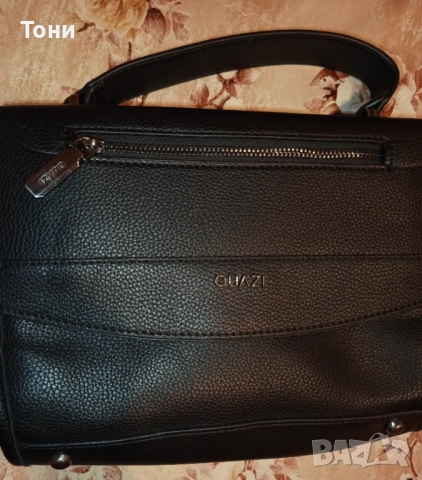 QUAZI Оригинал Нова Кожена Дамска Чанта , снимка 10 - Чанти - 52418724