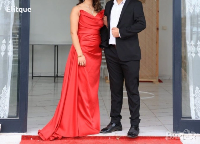 ⭐️Дълги сатенени рокли с цепка, снимка 2 - Рокли - 53195547