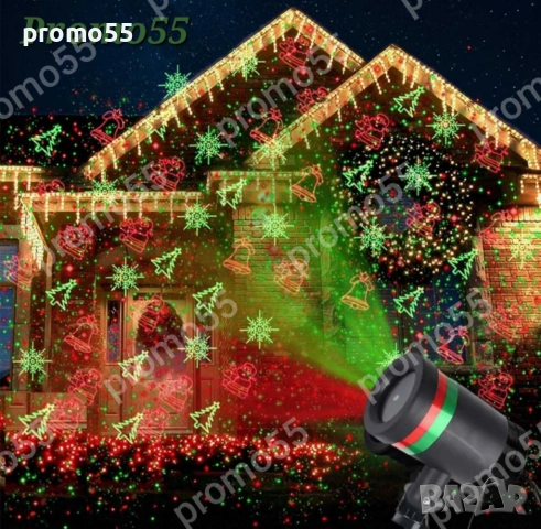 Светлинен Лазерен Проектор Декорация за Коледа 5в1, снимка 4 - Други - 52596139