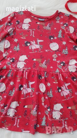 Коледна рокля Next 3-4 години, снимка 9 - Детски рокли и поли - 42220297