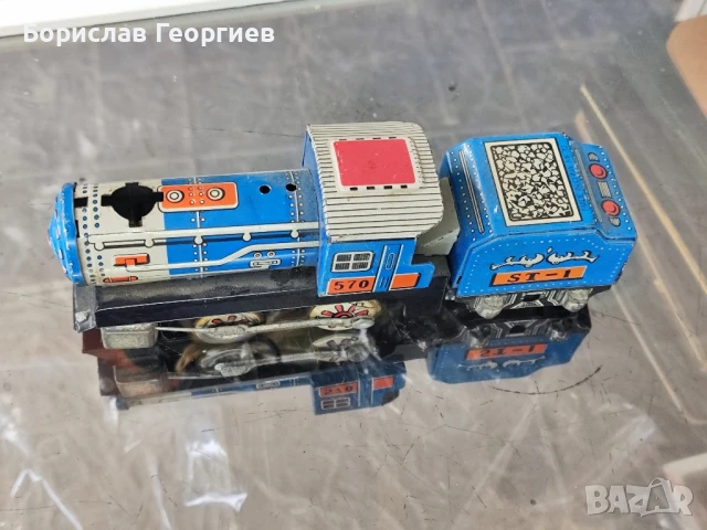 Стара ламаринена играчка влак, снимка 2 - Колекции - 50850487