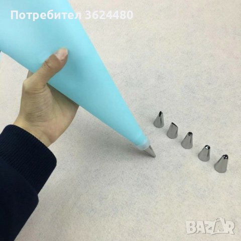 Силиконов пош и 6 накрайника за декорация, снимка 3 - Други стоки за дома - 39955158