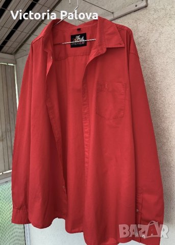 Спортна коралова риза 100% памук, снимка 2 - Ризи - 40818061