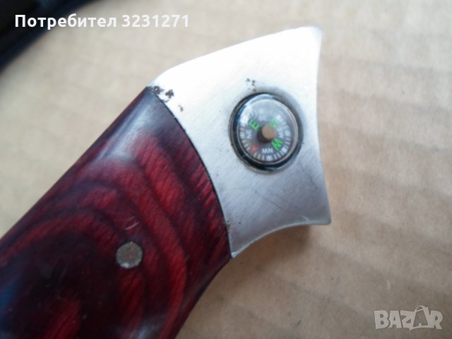Голям ловджииски нож с калъф-красавец, снимка 4 - Ножове - 34836412