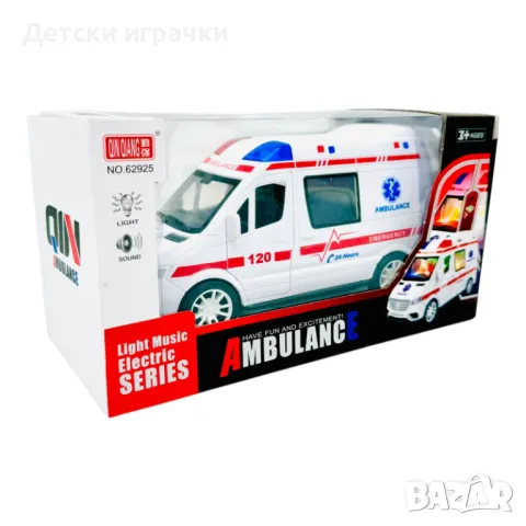 Детска Линейка със звуци и светлини, снимка 2 - Коли, камиони, мотори, писти - 48636475