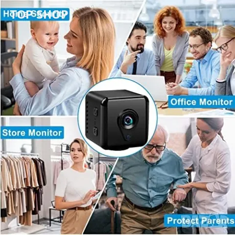 Нова Шпионска мини скрита камера за сигурност наблюдение охрана дом 4K HD, снимка 5 - Аналогови камери - 49265193