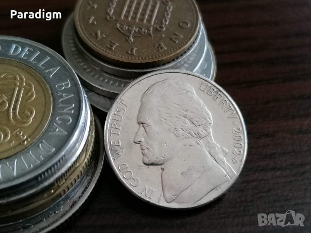 Монета - САЩ - 5 цента | 2002г., снимка 2 - Нумизматика и бонистика - 35691840